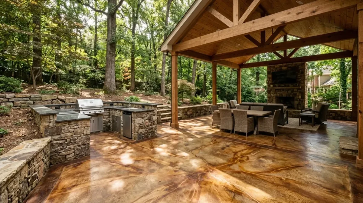 Concrete Masters v2 Acid Stained Patio in Roswell