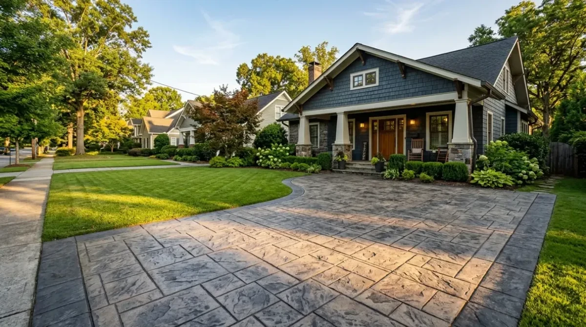 Concrete Masters v2 Stamped Concrete Driveway in Marietta